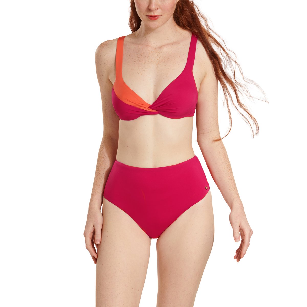 Haut maillot de bain armaturé Laos rose, LISCA