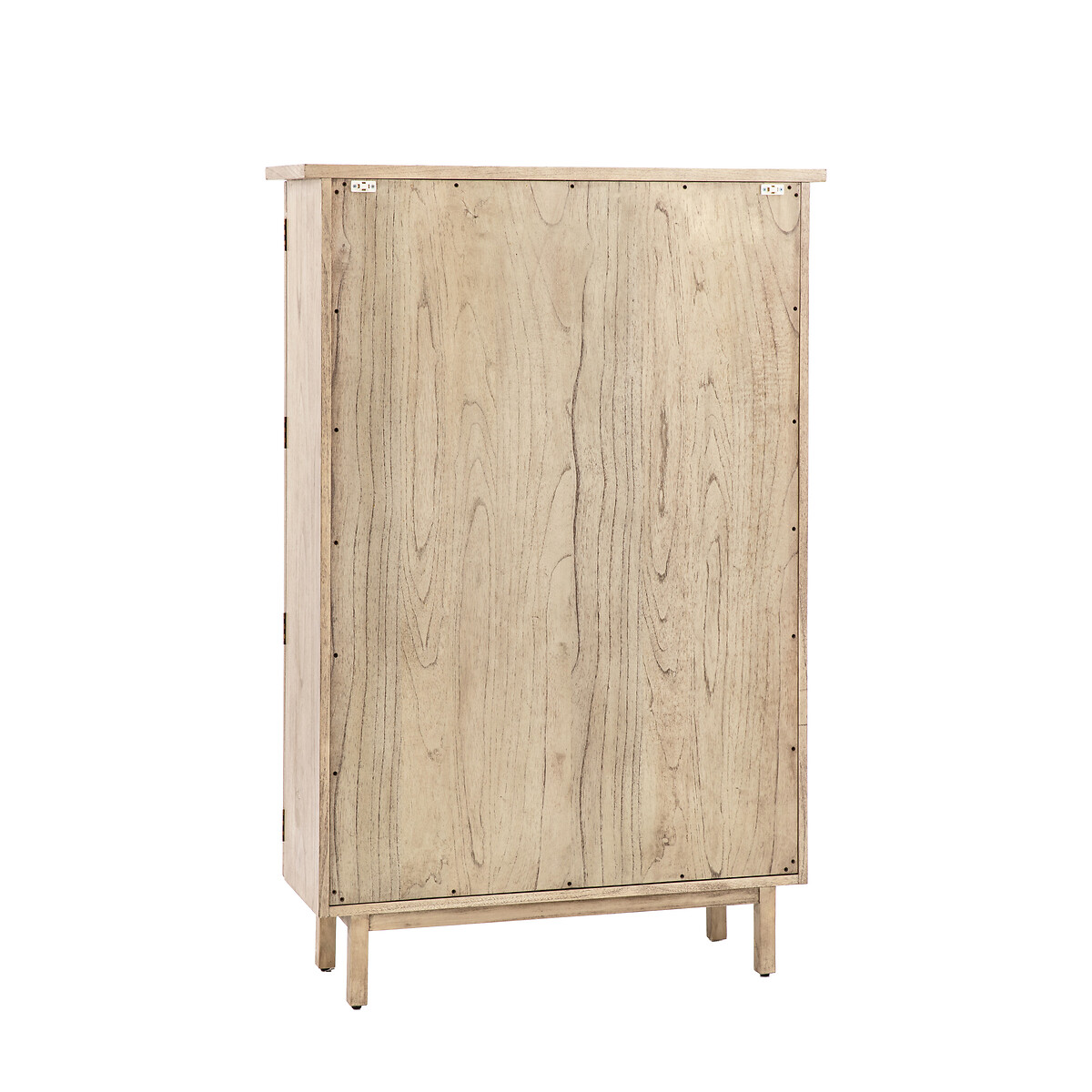 Bharhut Japandi Panelled Rattan 2 Door Cupboard wood, ÉDITÉ