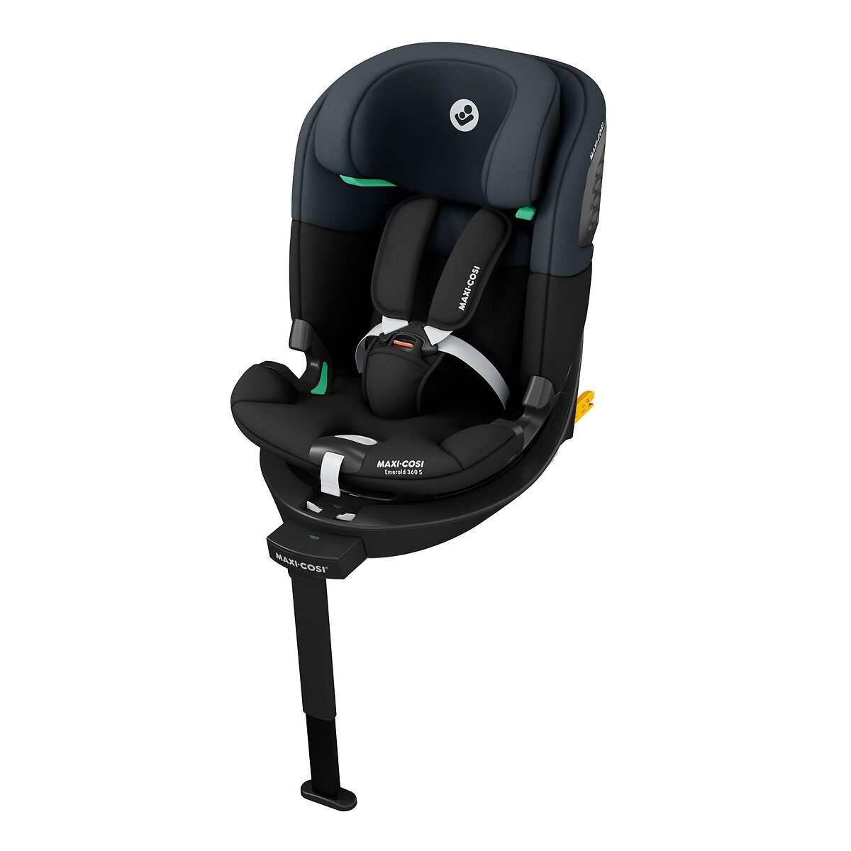Siège auto pivotant Emerald 360 S, Evolutif, i-Size noir tonal, MAXI COSI