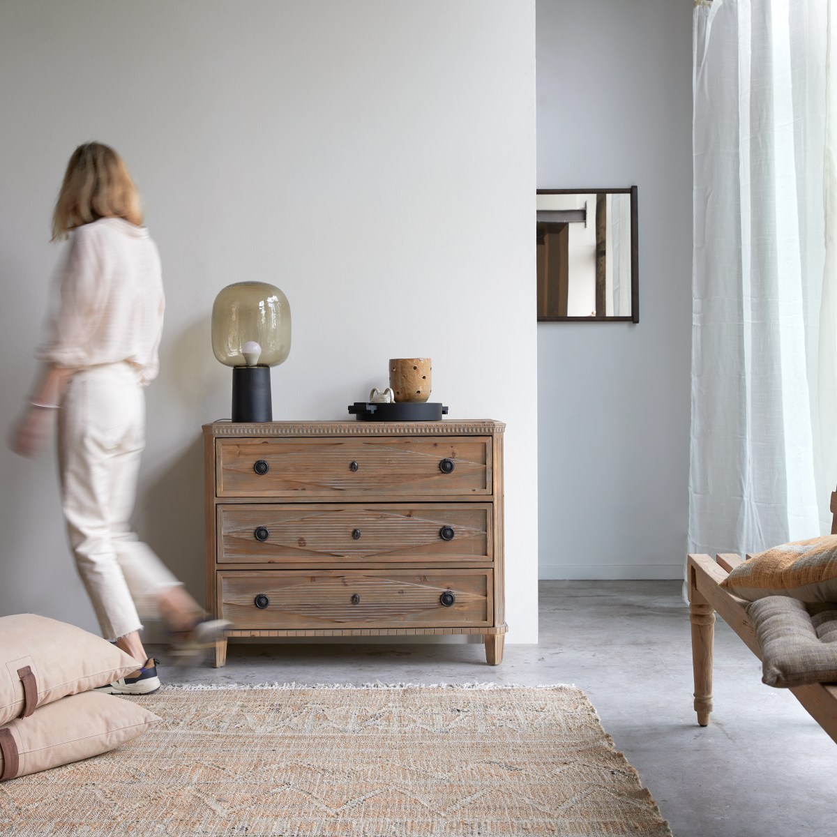 Commode en Pin massif, EMILY naturel, TIKAMOON