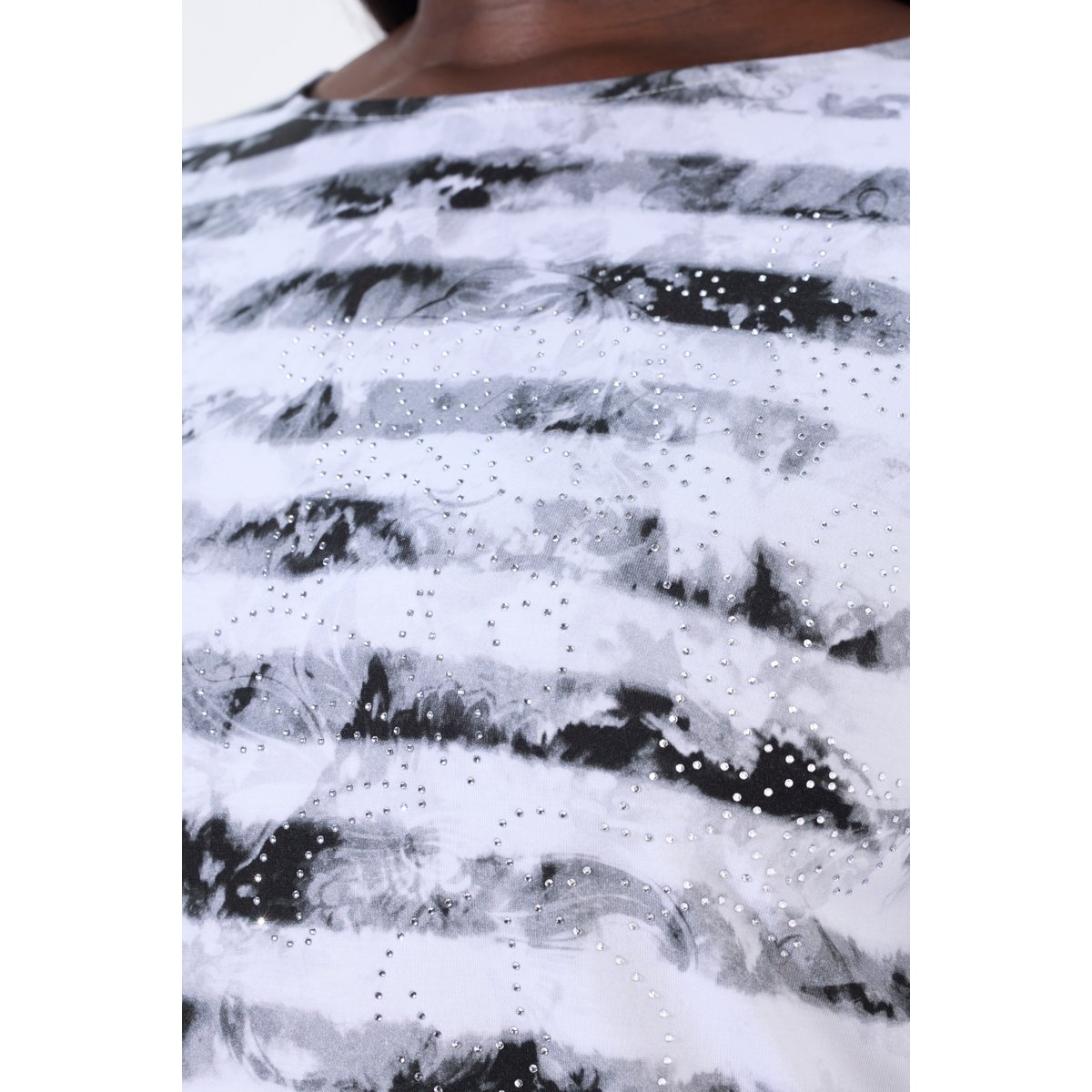 T-shirt en coton Pima noir, ULLA POPKEN