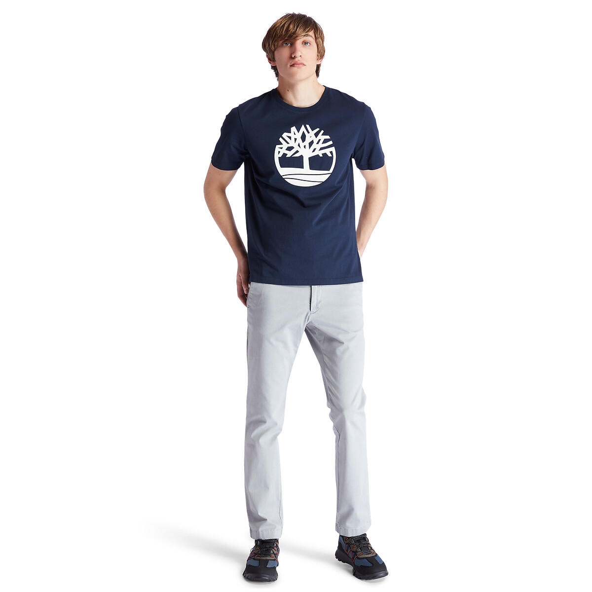 T-shirt regular col rond bleu foncé, TIMBERLAND