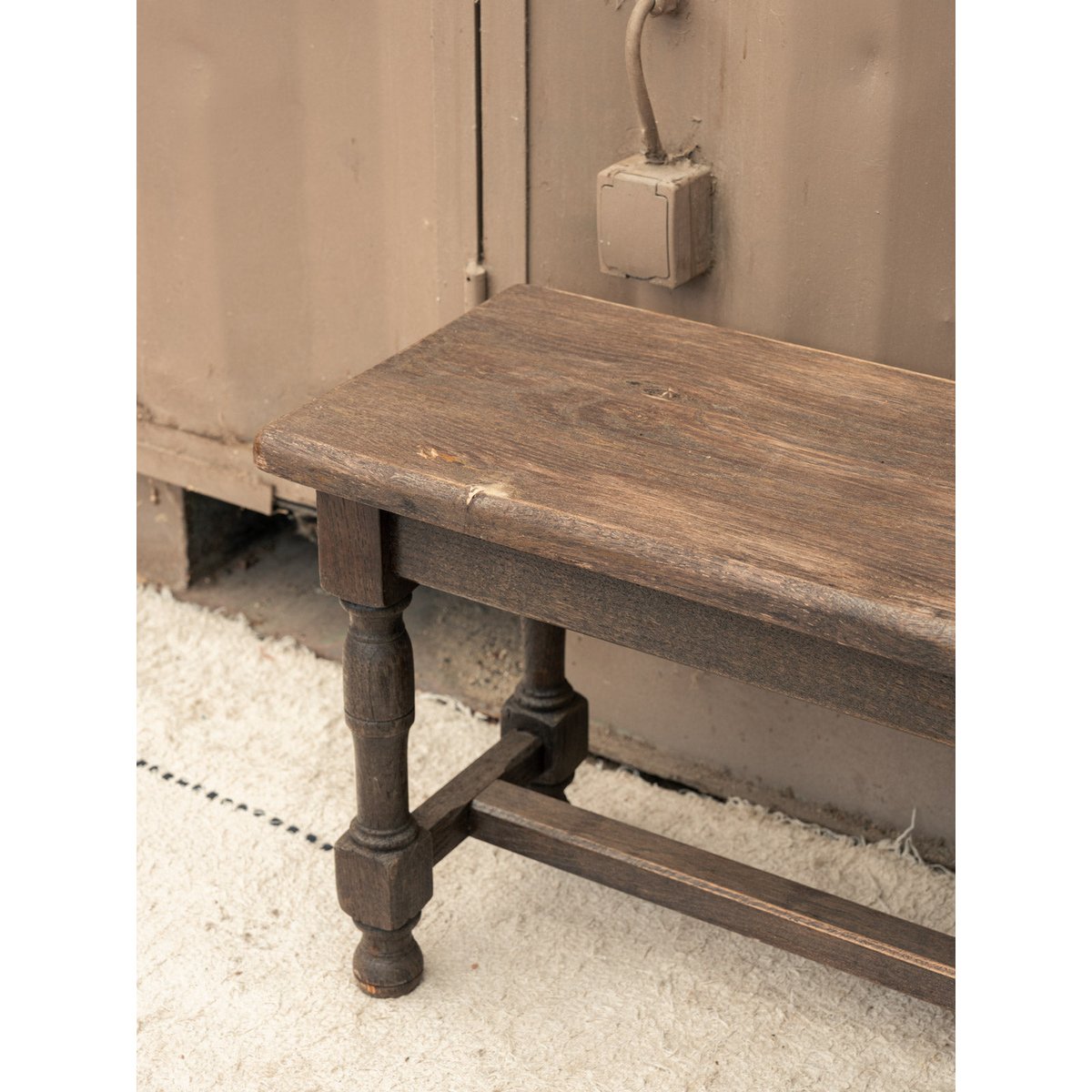 Banc en chêne Antoine N°538 - Bon état bois foncé, DEBONGOUT
