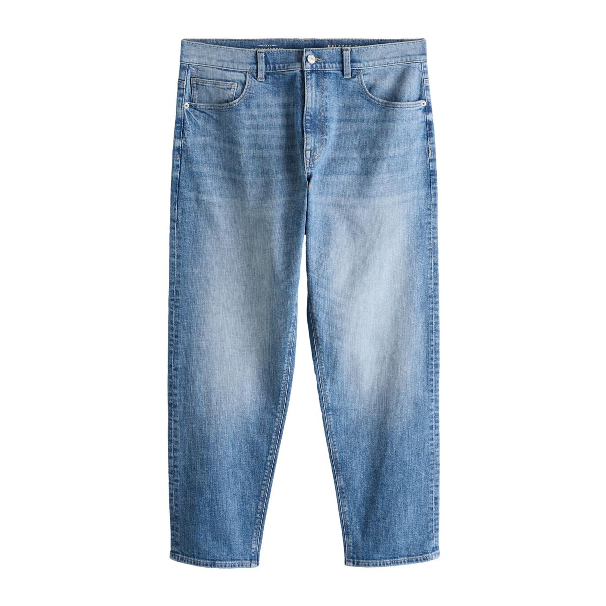 Jean stretch classique décontracté fuselé hachurage bleu clair, NEXT