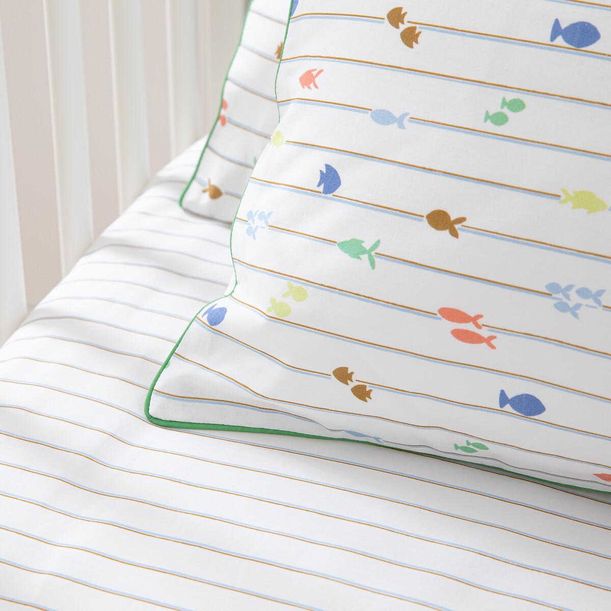 Taie d'oreiller bébé, percale de coton, Elliot imprimé, LA REDOUTE INTERIEURS