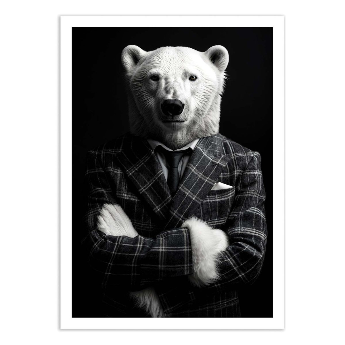 Affiche d'art - Polar Bear Wild Suits - Philippe Hugonnard couleur unique, WALL EDITIONS