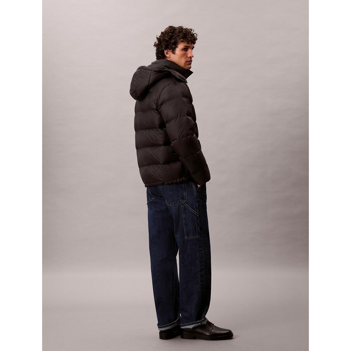 Hooded Padded Jacket black, CALVIN KLEIN