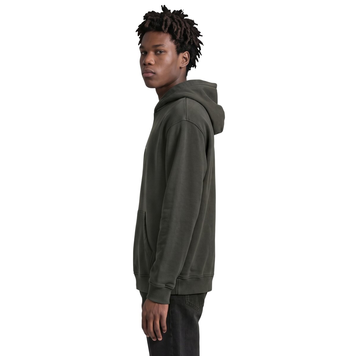 Hoodie relaxed en pur coton bio noir, MARC O’POLO DENIM