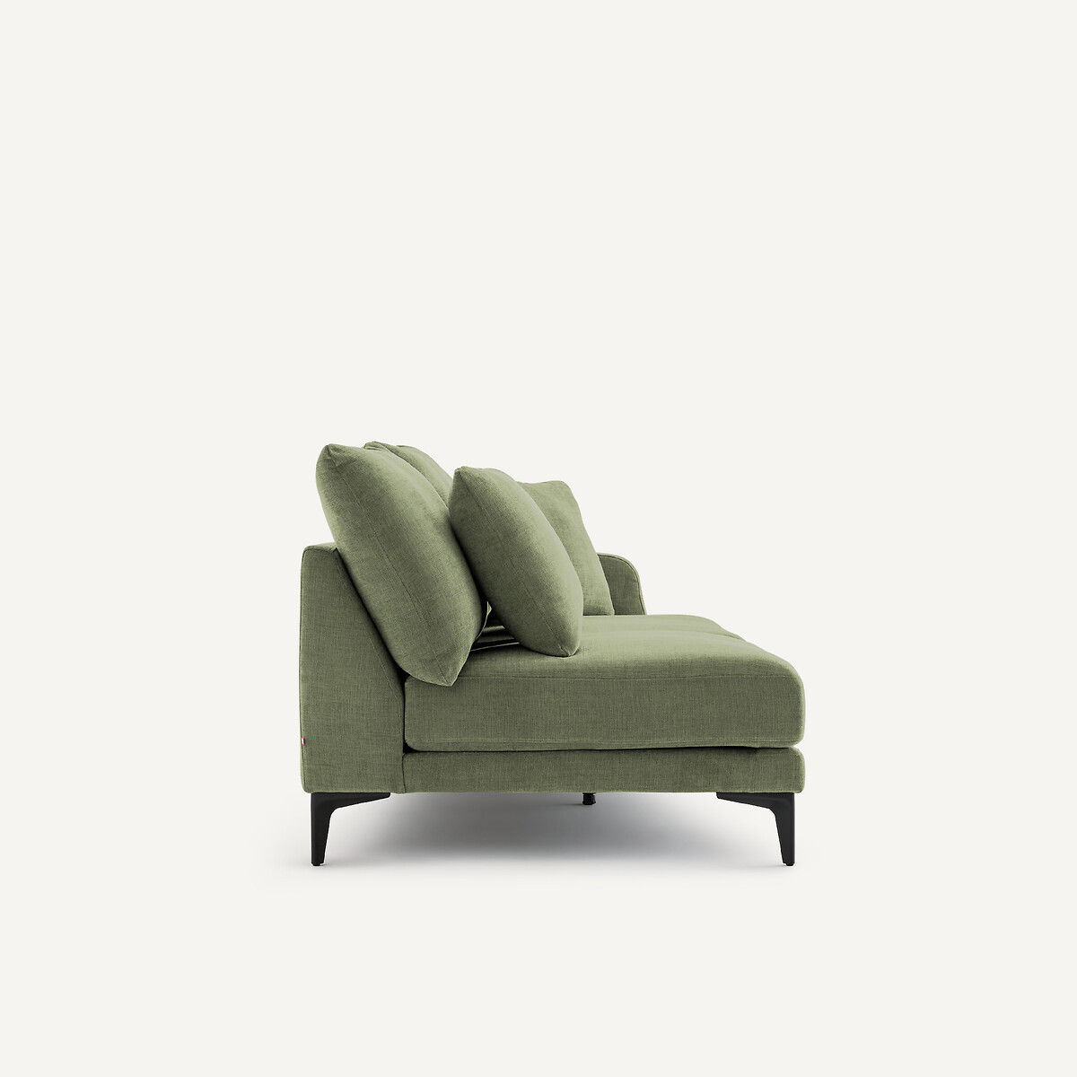 Mezzo divano 3 posti in poliestere cotone, MODERNISTE, design Emmanuel Gallina verde foresta, EMMANUEL GALLINA X AM.PM