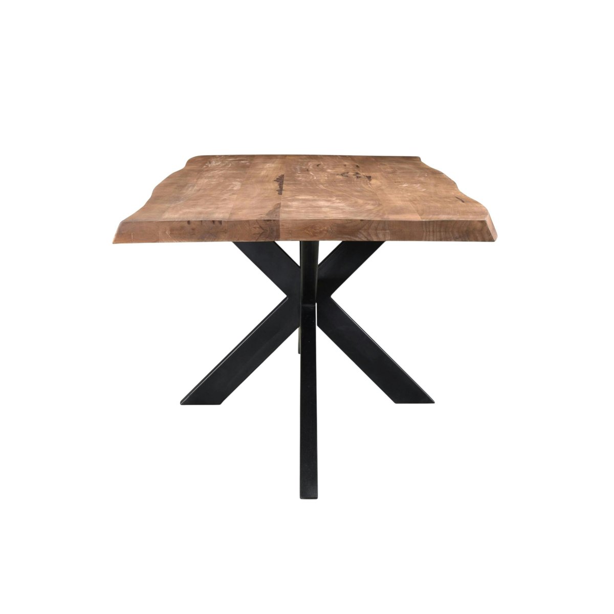 Table à manger bois pied central bords naturels 240 cm KARGO bois naturel, PIER IMPORT