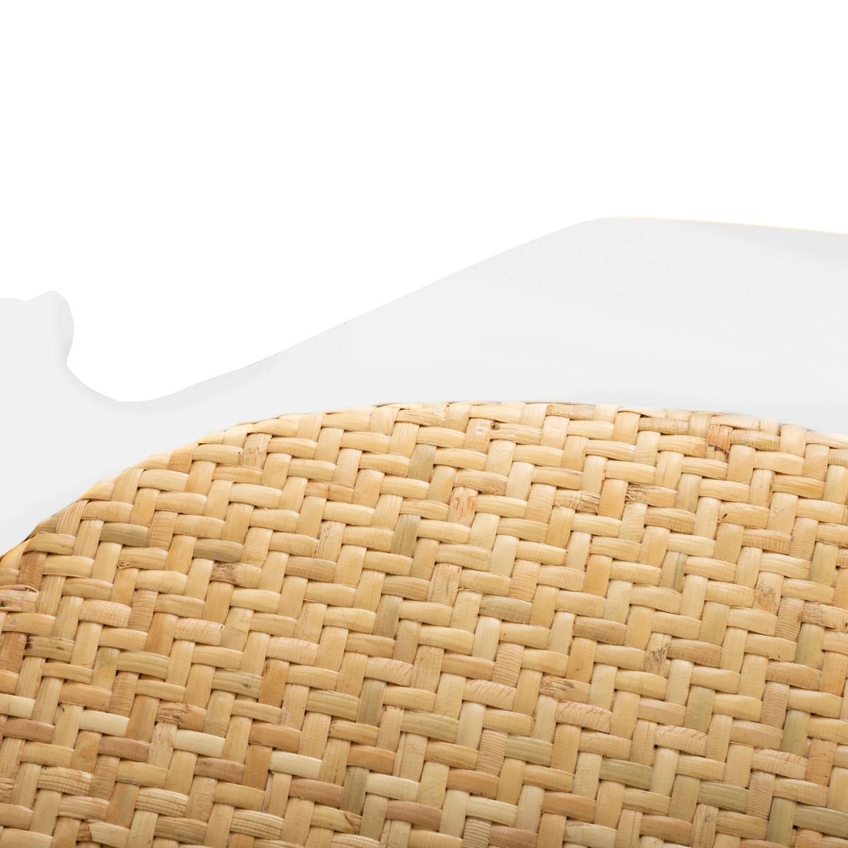 Chaise cannage bois de hêtre ISAK blanc, ATMOSPHERA