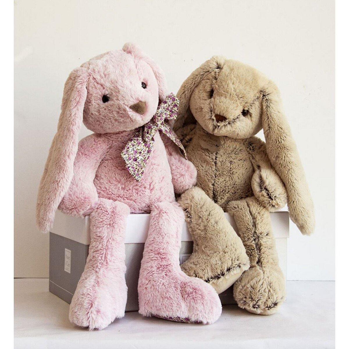Peluche copain câlin lapin 40 cm beige beige, HISTOIRE D'OURS