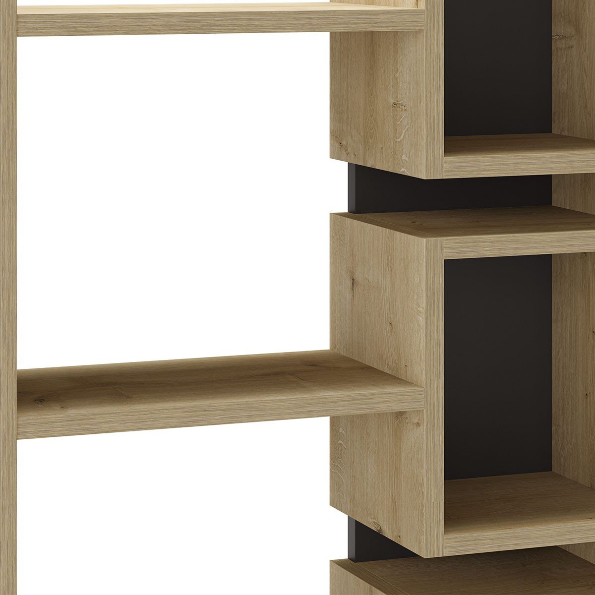 Étagère Design H168,5 cm - Eladi chêne clair / gris, CALICOSY