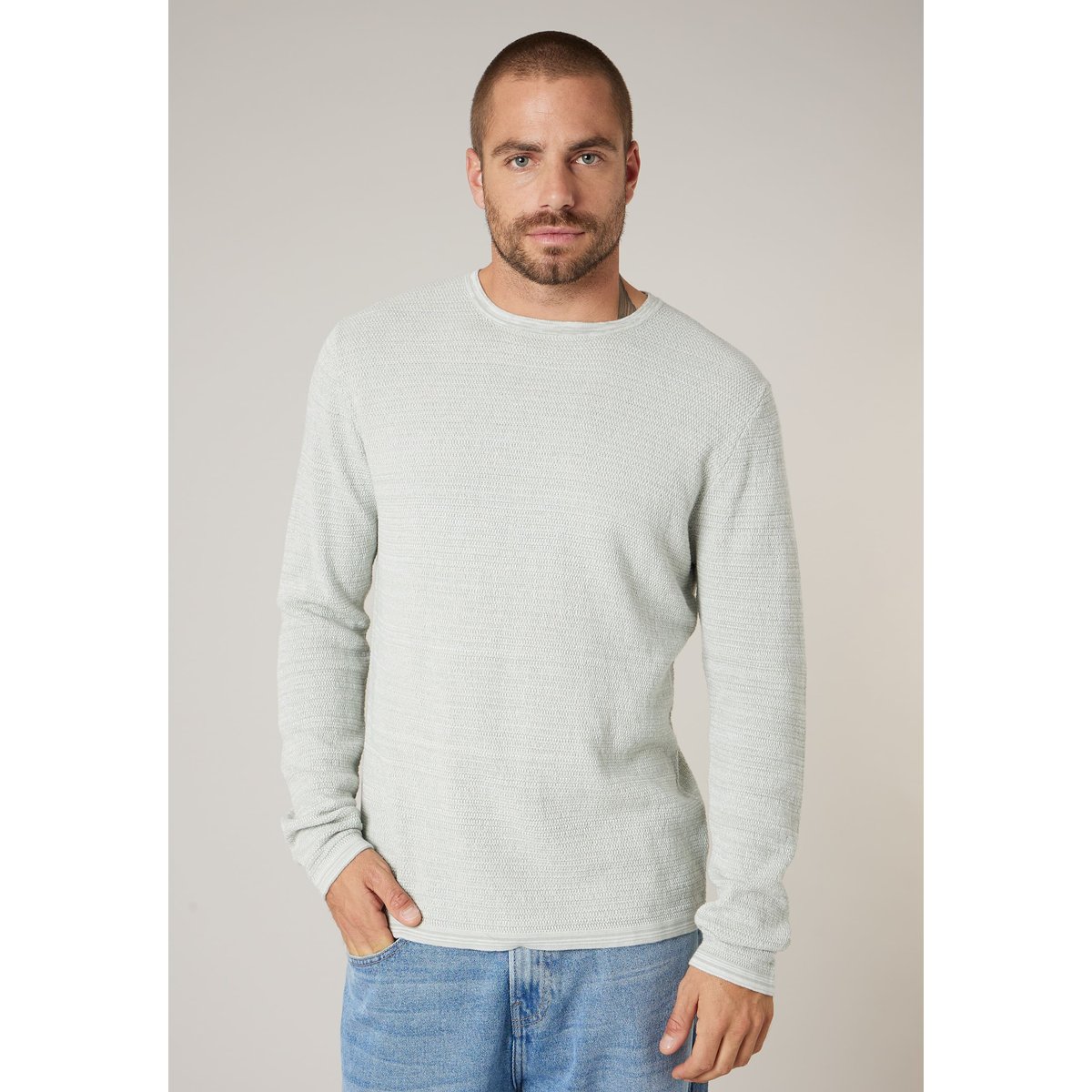 Pull homme en 100% coton ROHAN tilleul, DEELUXE