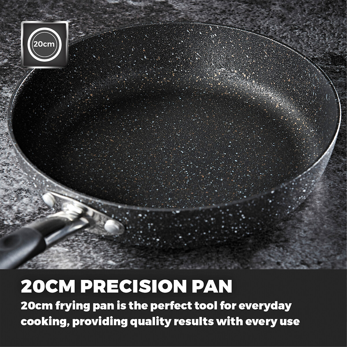 20cm Precision Non-Stick Frying Pan black, TOWER