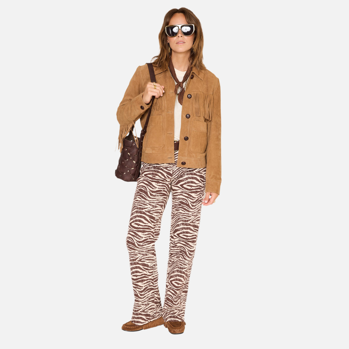 Pantalon THE JAGGER ZANZIBAR PRINT naturel, MKT STUDIO