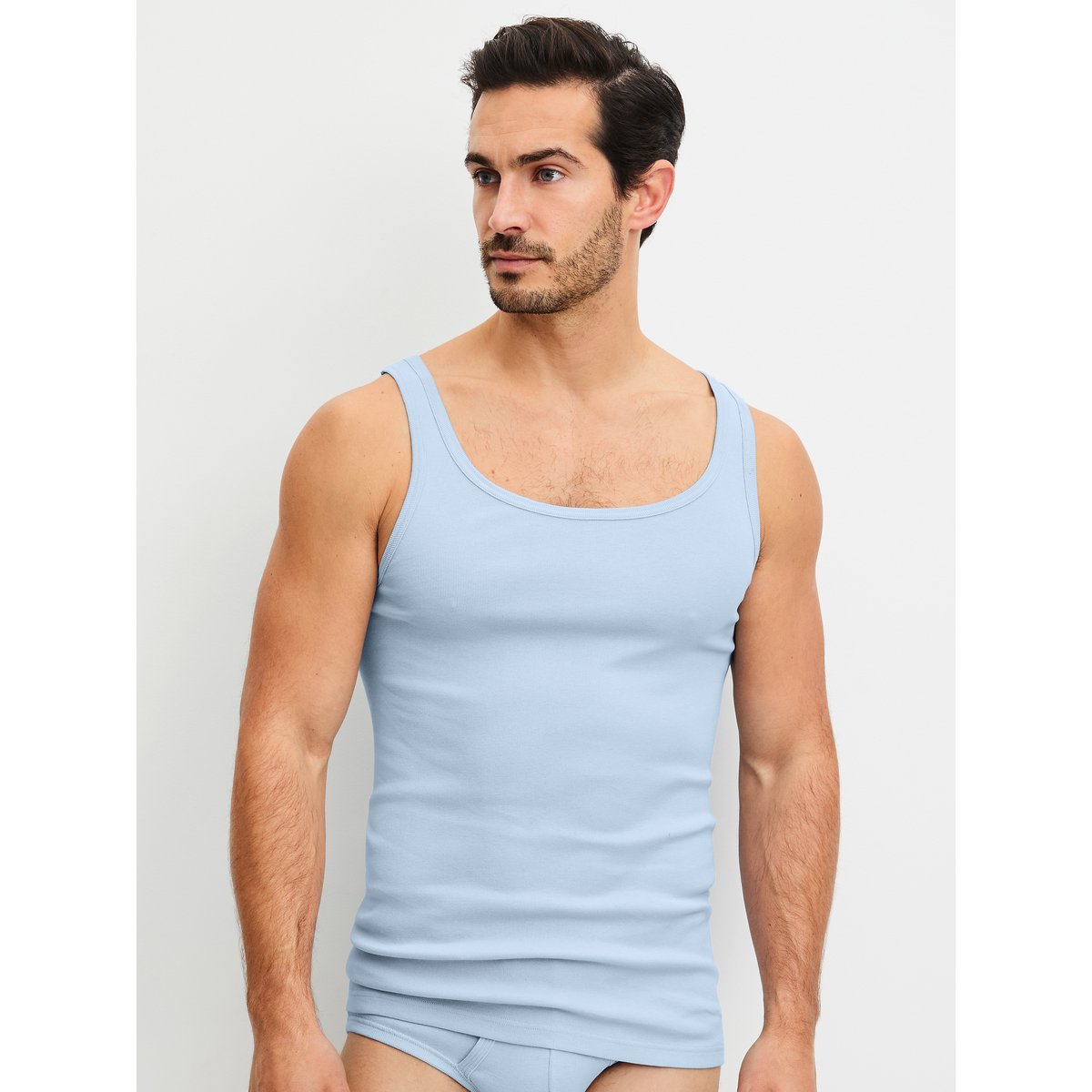 Debadeur sans manches Coton TWISTED COTTON skyway blue, CALIDA