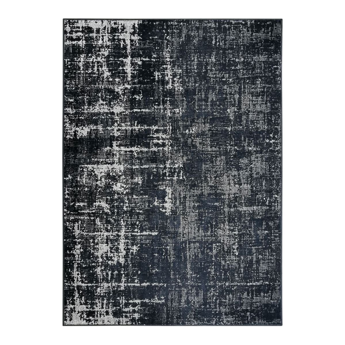 Tapis salon vintage chic effet vieilli STELLE gris, THE DECO FACTORY