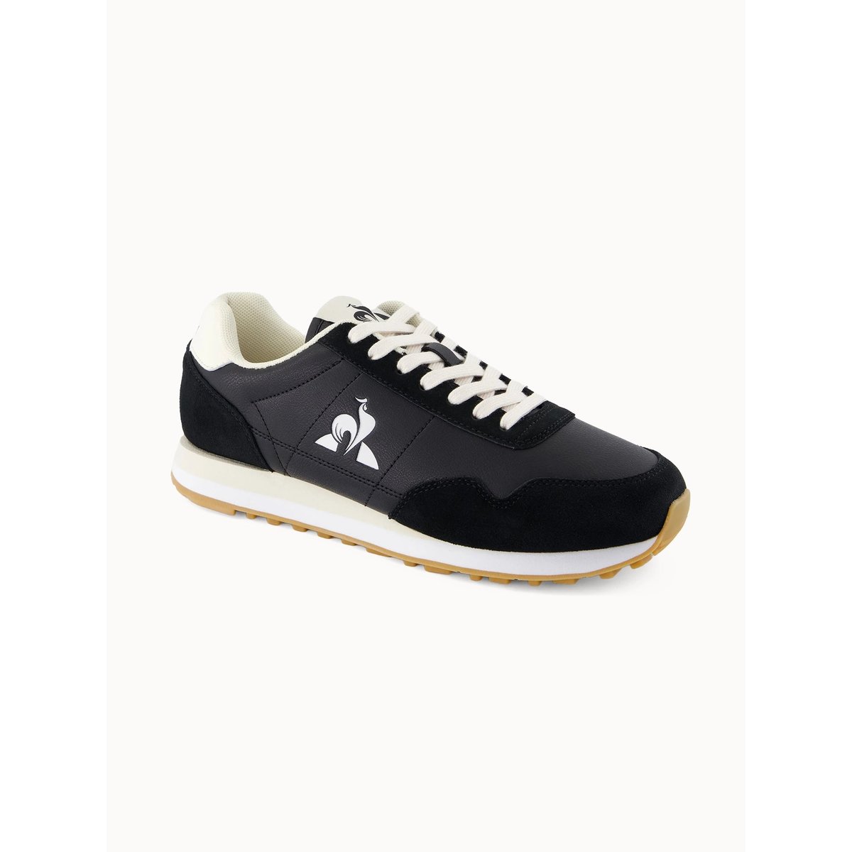 Sneakers rétro-running avec détail suede Astra black, LE COQ SPORTIF