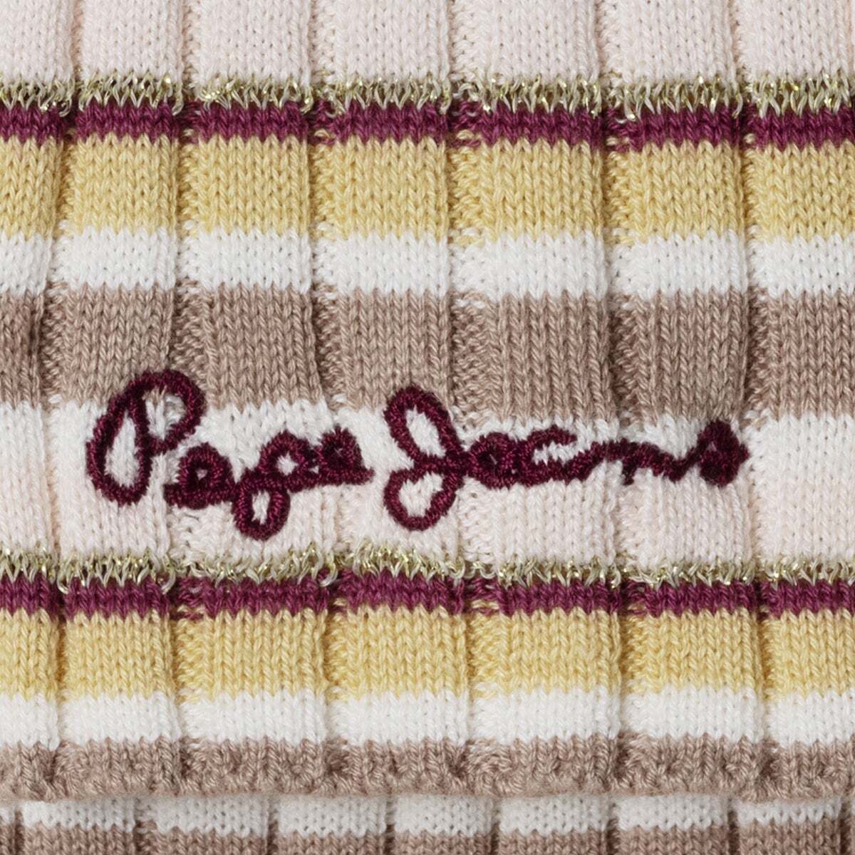Robe Courte Côtelée À Rayures jaune doux, PEPE JEANS