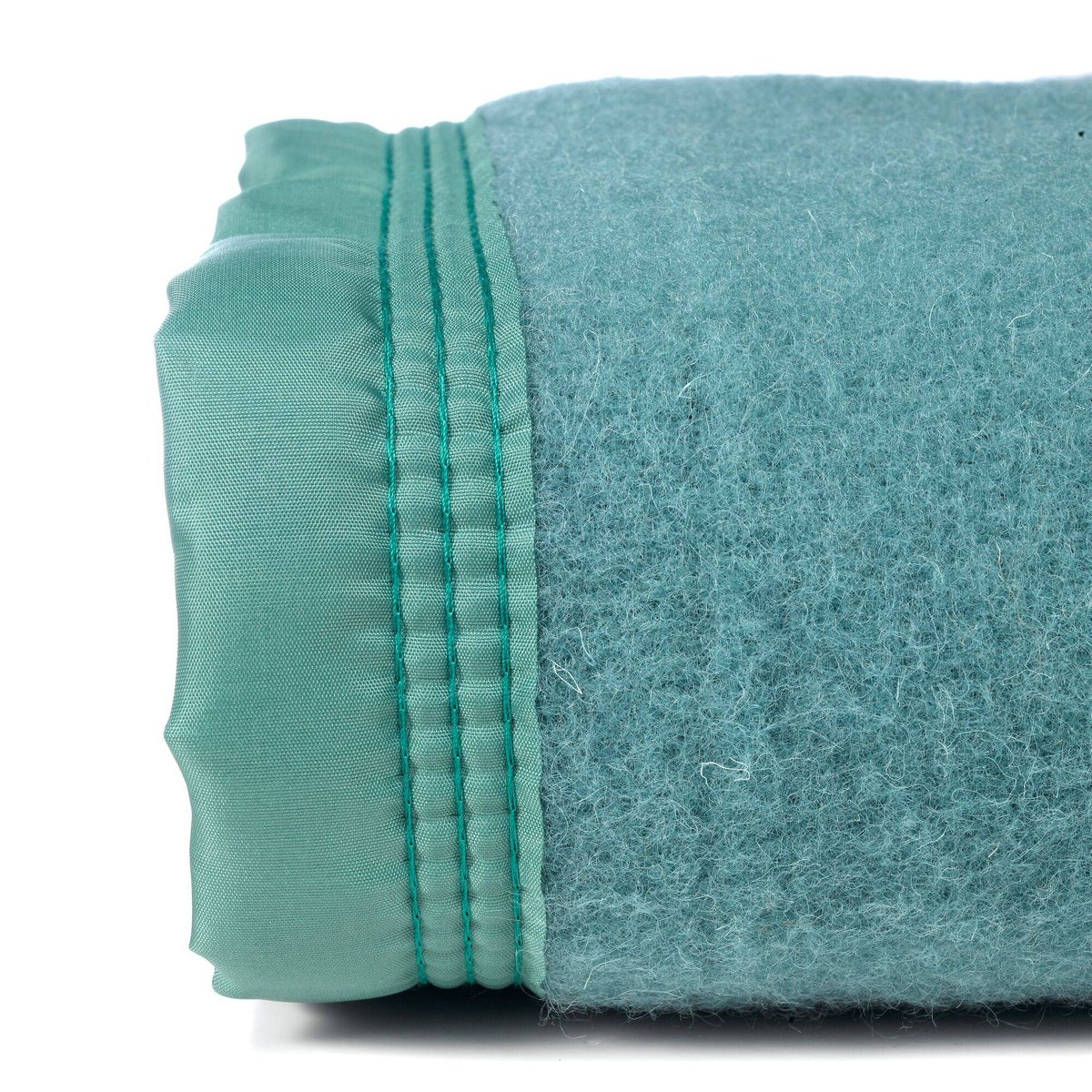 Couverture laine Woolmark - CHAMPAGNY OURSON bleu, OURSON