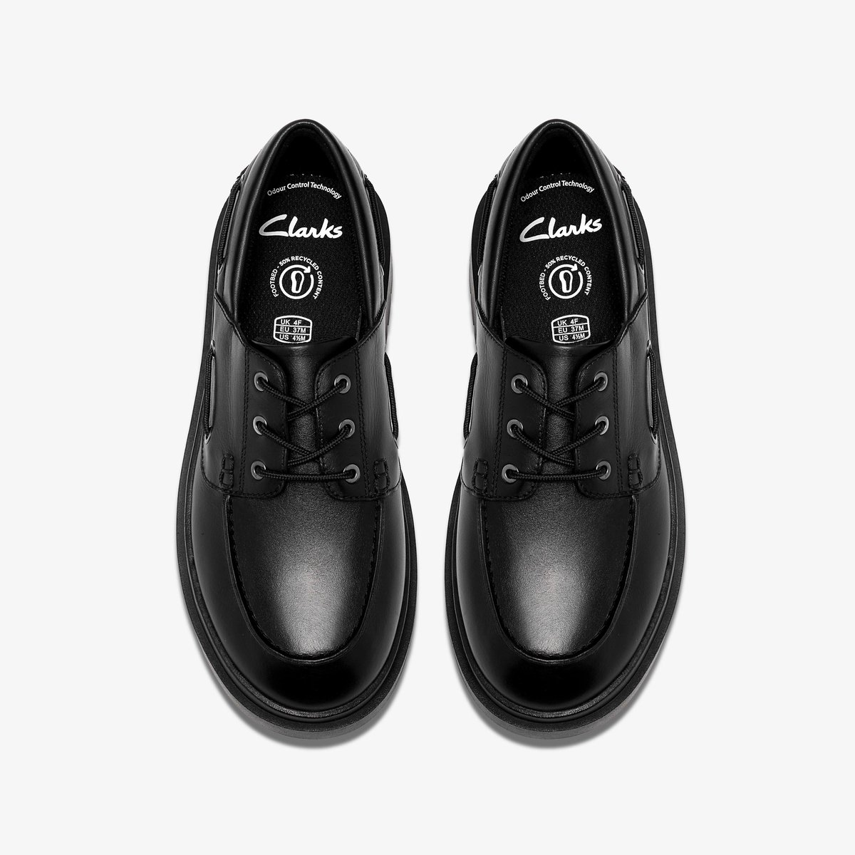 Derbies Cuir DERRY BOAT Y noir, CLARKS