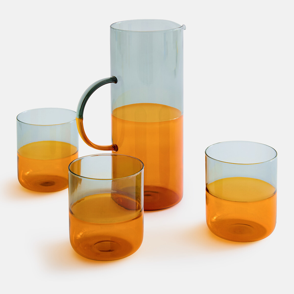 Bianka Two-Tone Borosilicate Glass Carafe amber/smoky, LA REDOUTE INTERIEURS
