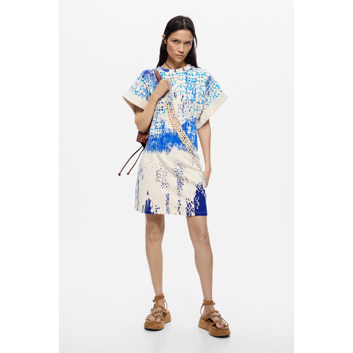Robe en maille imprimée M. C. Lacroix blanc, DESIGUAL