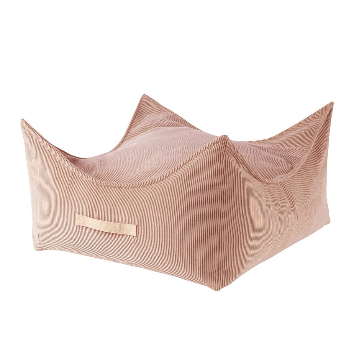 Coussin carré en velours côtelé SLIMCORD brique, MEOW BABY