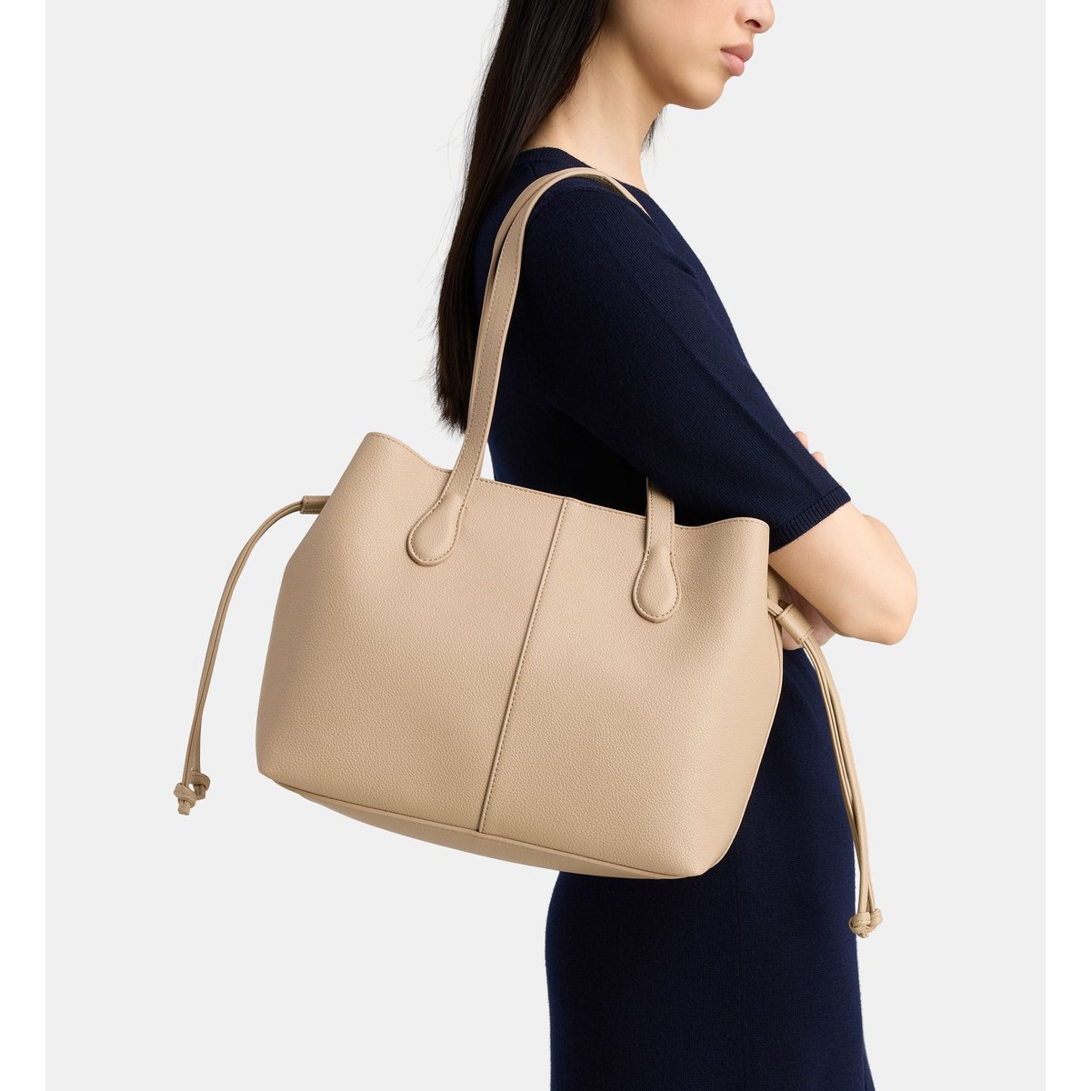Sac cabas deborah grainé taupe, GALERIES LAFAYETTE