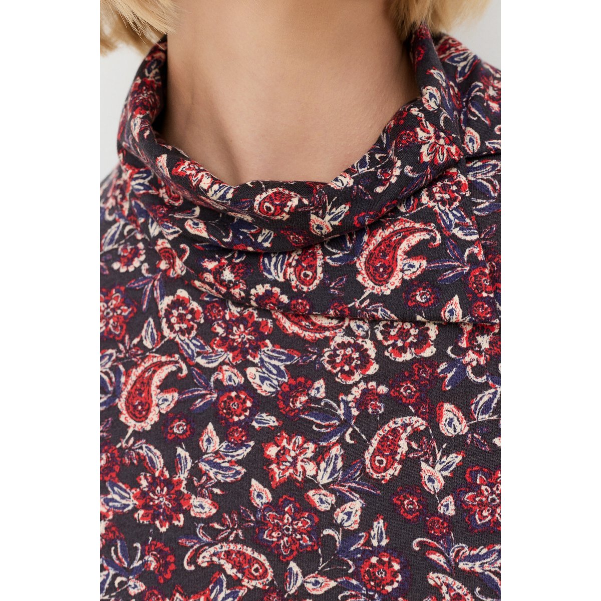 Robe longue col roulé RINNA bordeaux, CAROLL