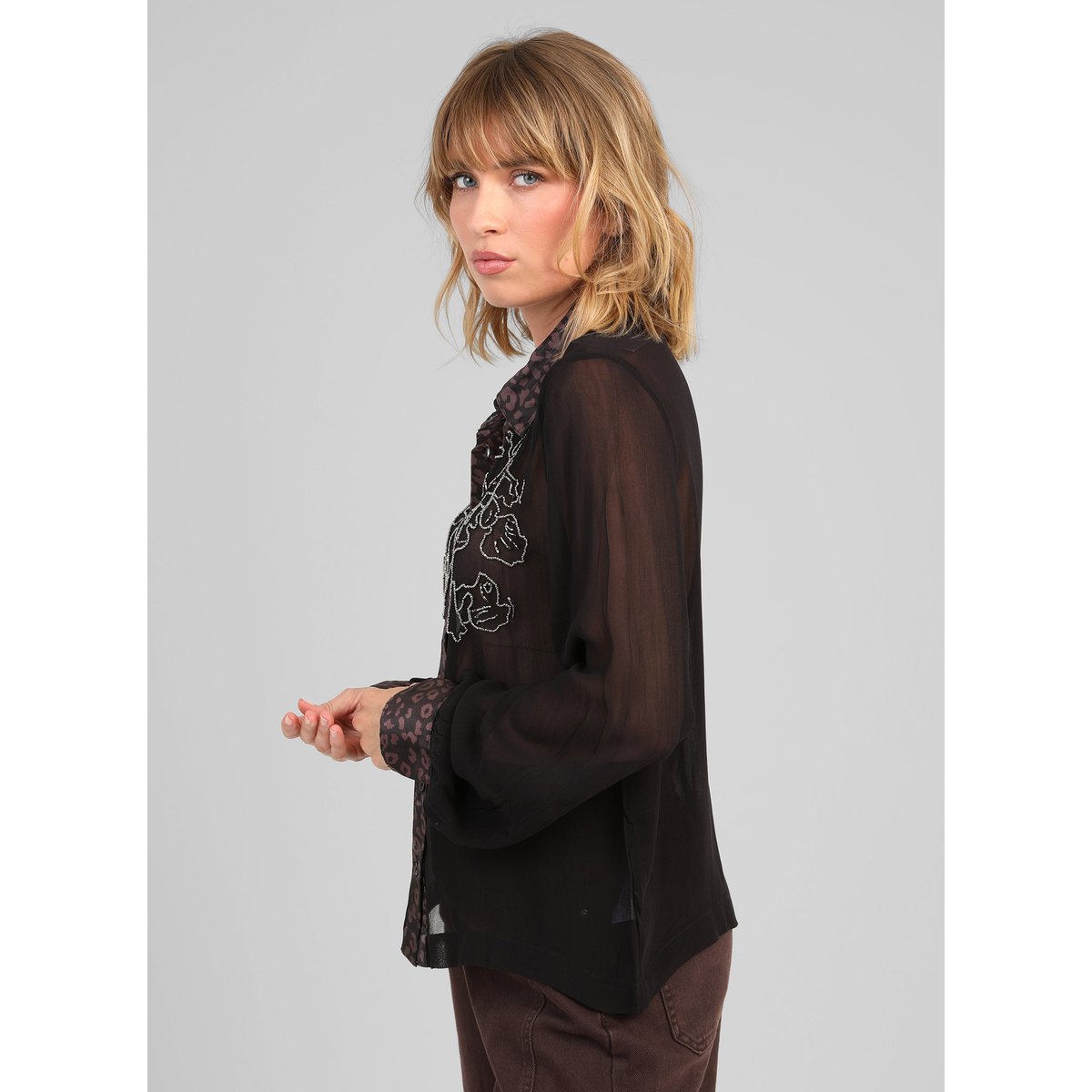 Chemise SALAMBA noir, AN'GE