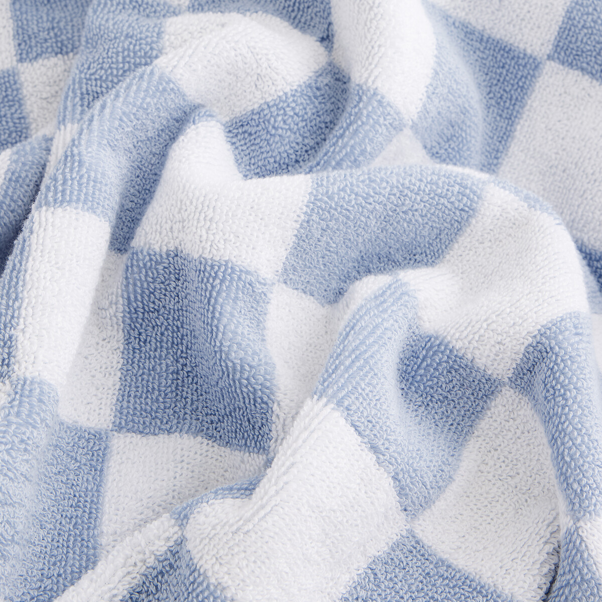 Serviette éponge éponge velours 500 g/m2, Mira bleu/blanc, LA REDOUTE INTERIEURS