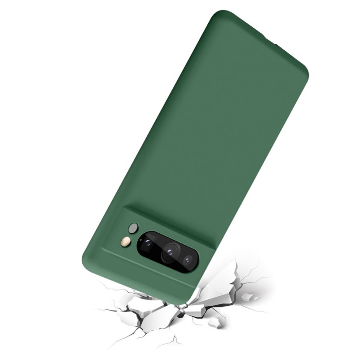 Coque Pixel 8 Pro antichoc + 2 vitres vert, EVETANE