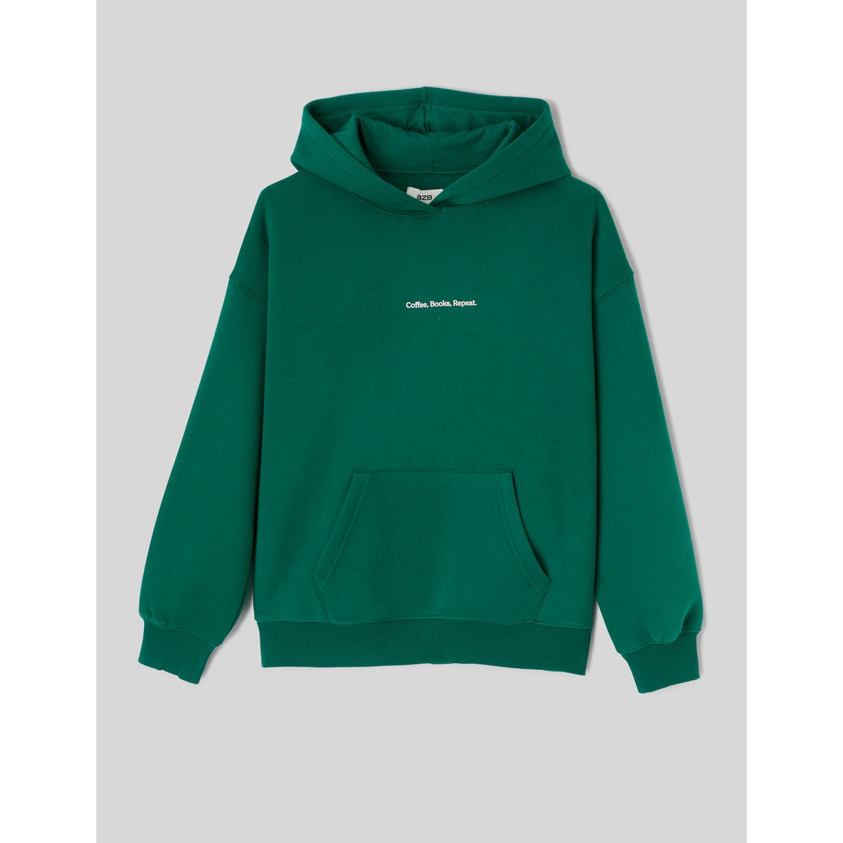 Sweat à capuche imprimé vert, BZB