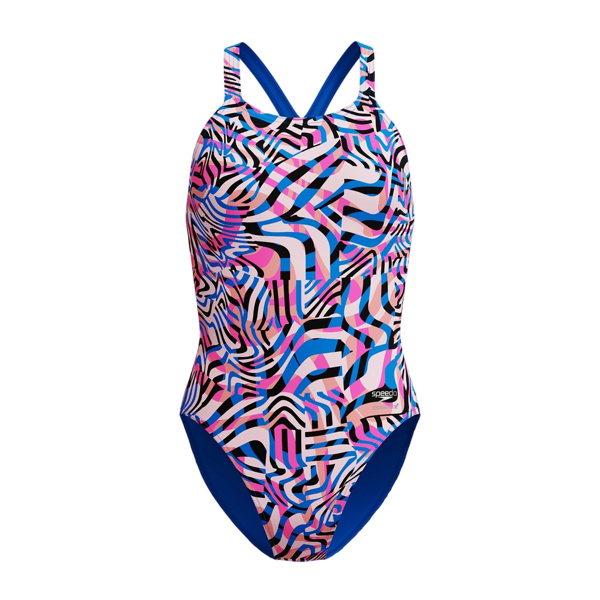 Maillot de bain 1 pièce motif/style imprimé bleu / rose / beige imprimé, SPEEDO
