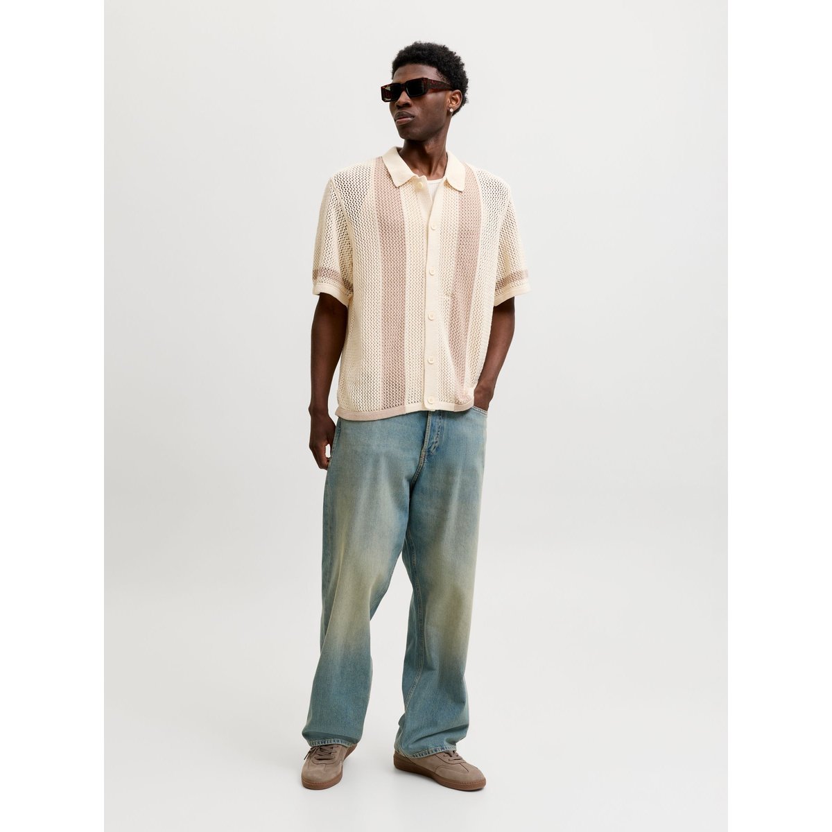 Chemise En Maille blanche - sea salt, JACK & JONES