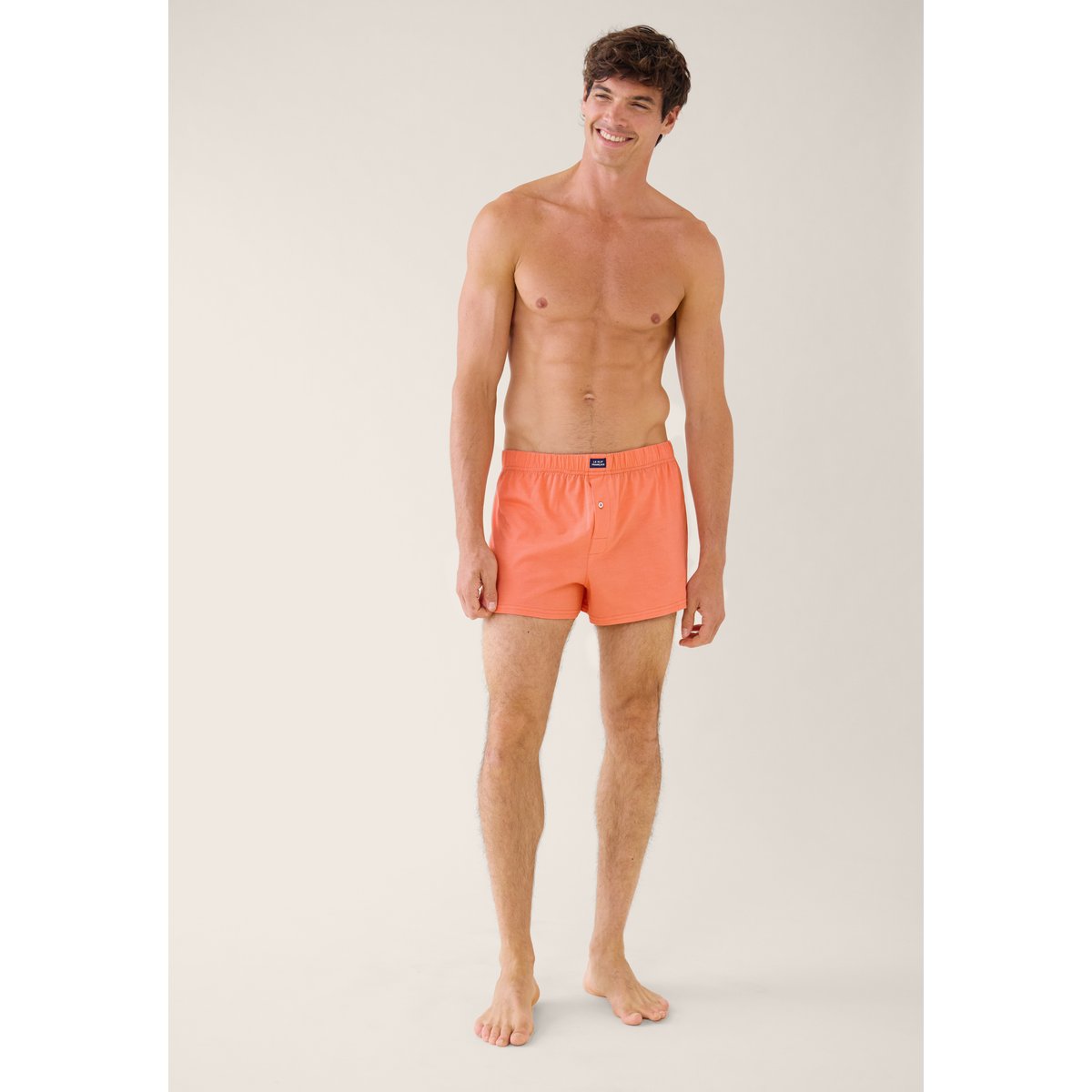 Caleçon rose en jersey de coton Fredo rose peche, LE SLIP FRANCAIS