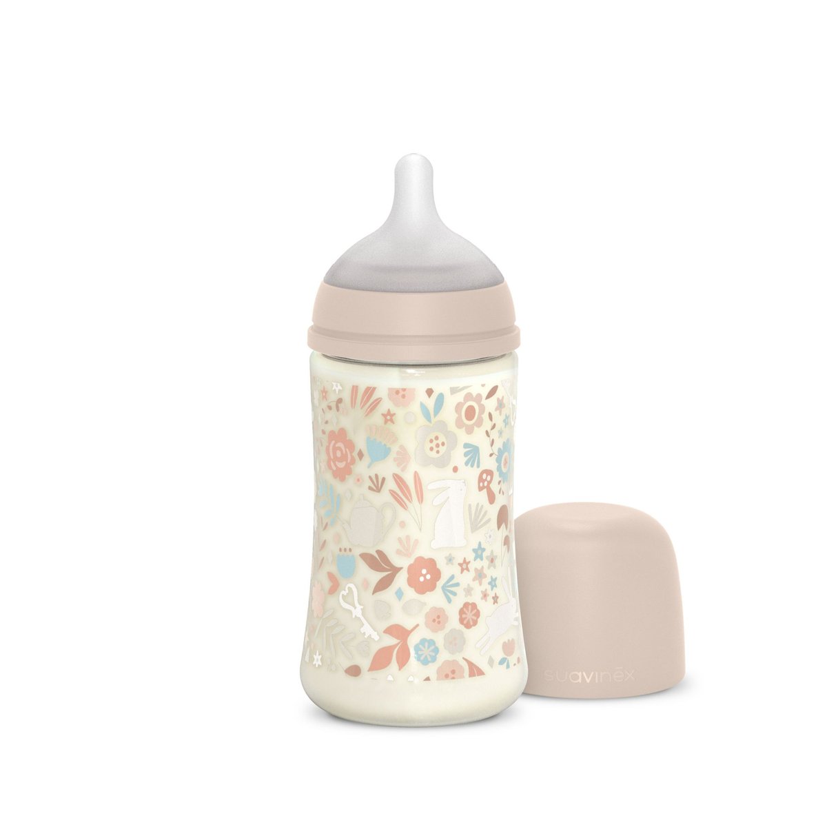 Biberon anti-colique 270 ml - débit moyen wonderland rose, SUAVINEX