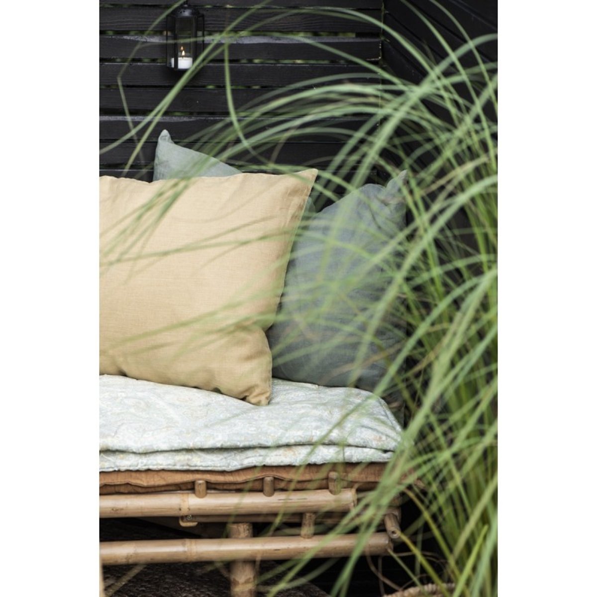 Housse coussin lin jaune moutarde, IB LAURSEN