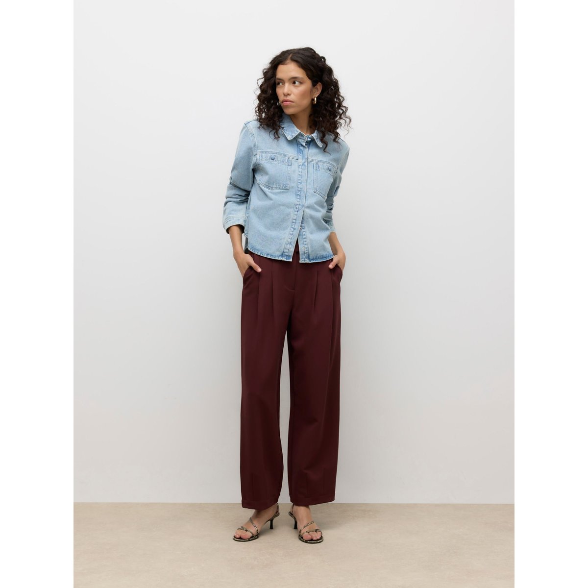Chemise En Denim light blue denim, VERO MODA