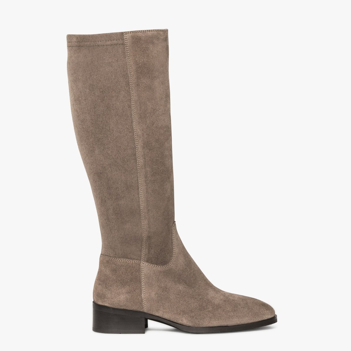 Botte Plate en cuir VALERIE gris taupe, BOCAGE