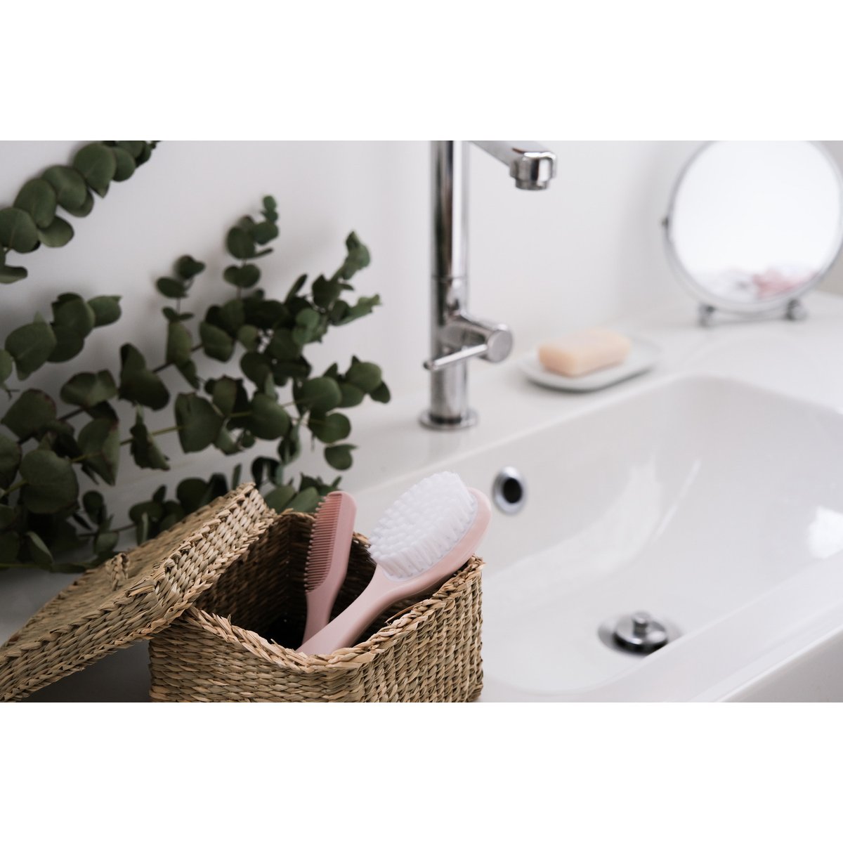 Peigne et brosse 2 en 1 rose ancienne, BEABA