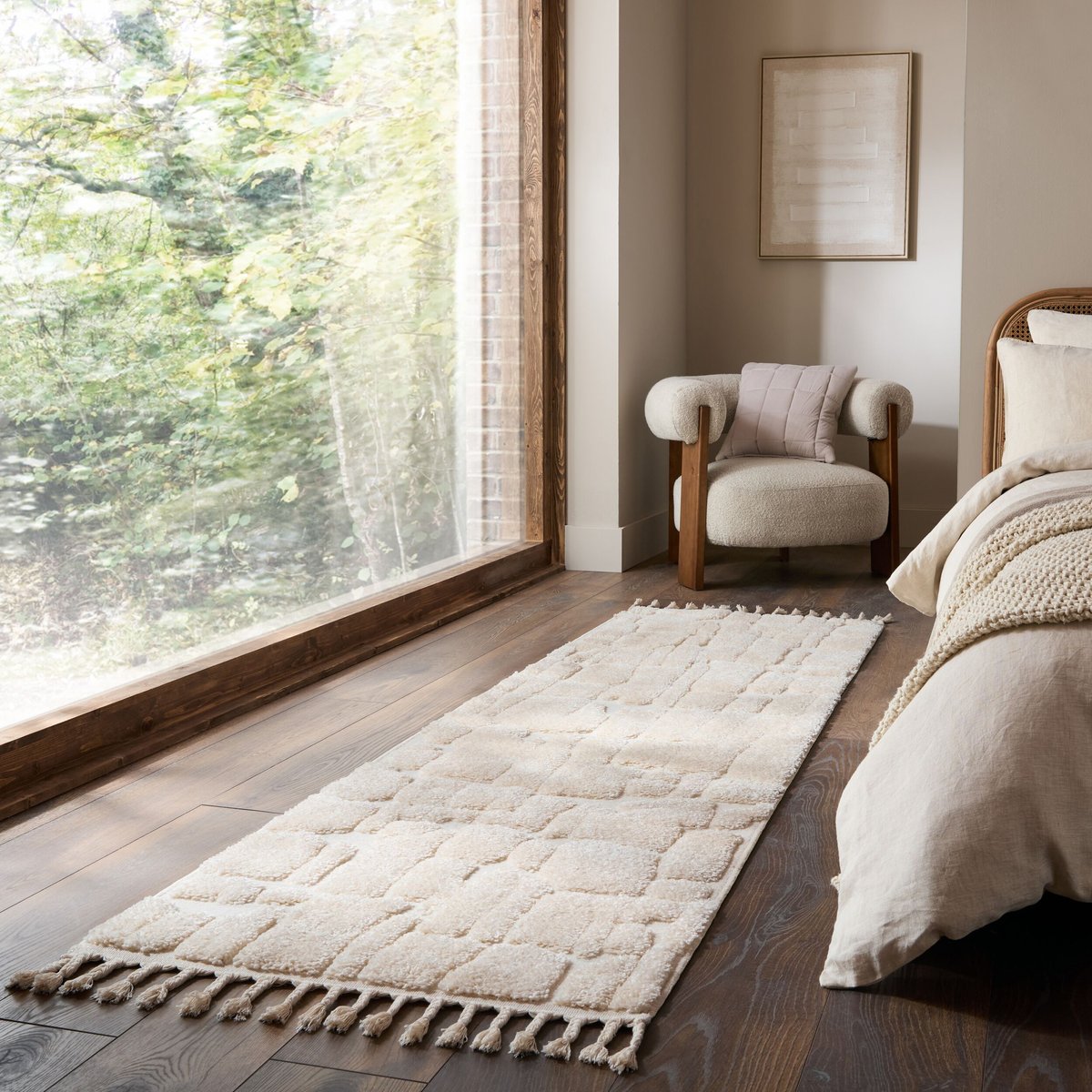 Tapis moderne de couloir ESRA beige, FLAIR RUGS