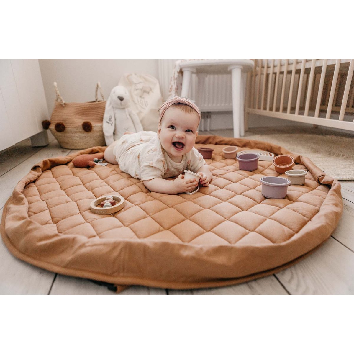 play&go - tapis d´éveil & sac organic - tawny brown brun, PLAY ET GO