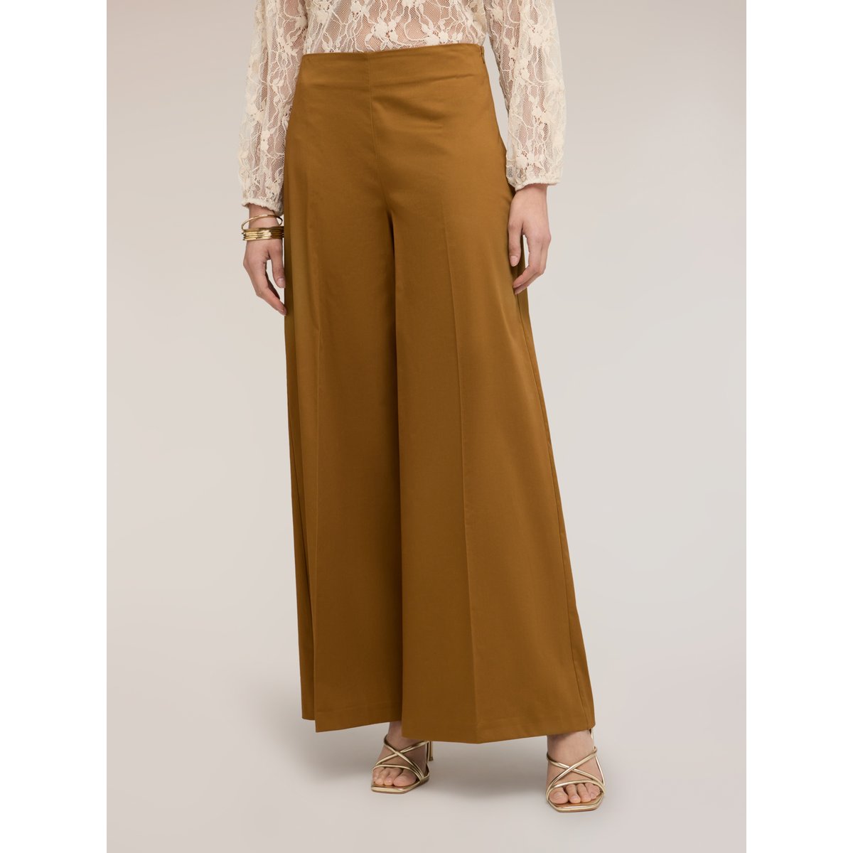 Pantalon palazzo marron, MOTIVI