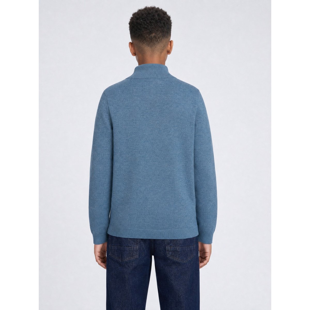 Pull col roulé en maille fine steelshore bleu storm blue, PETROL INDUSTRIES