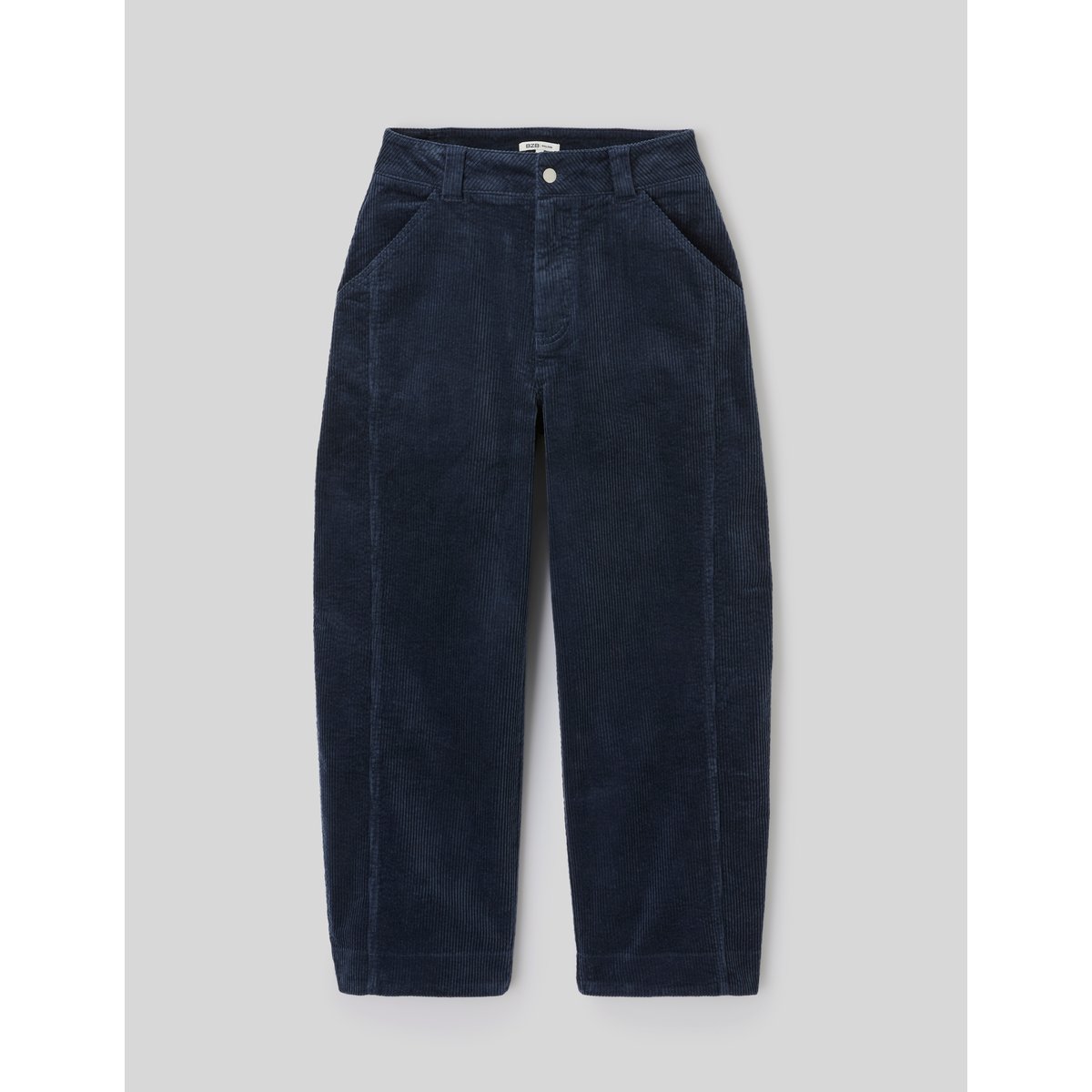 Pantalon balloon en velours bleu foncé, BZB