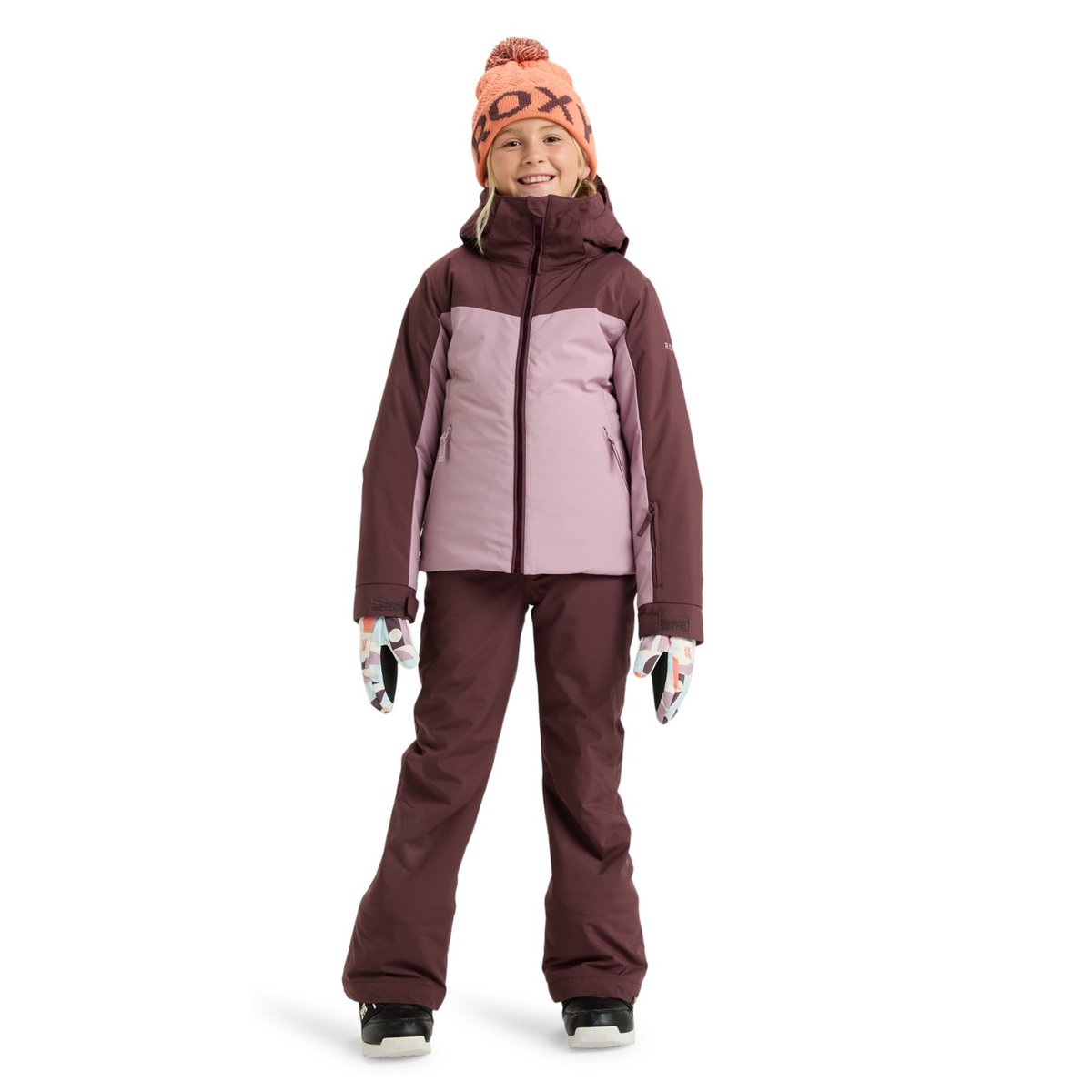 Veste de snow technique FREE JET BLOCK. rose discreet mauve, ROXY