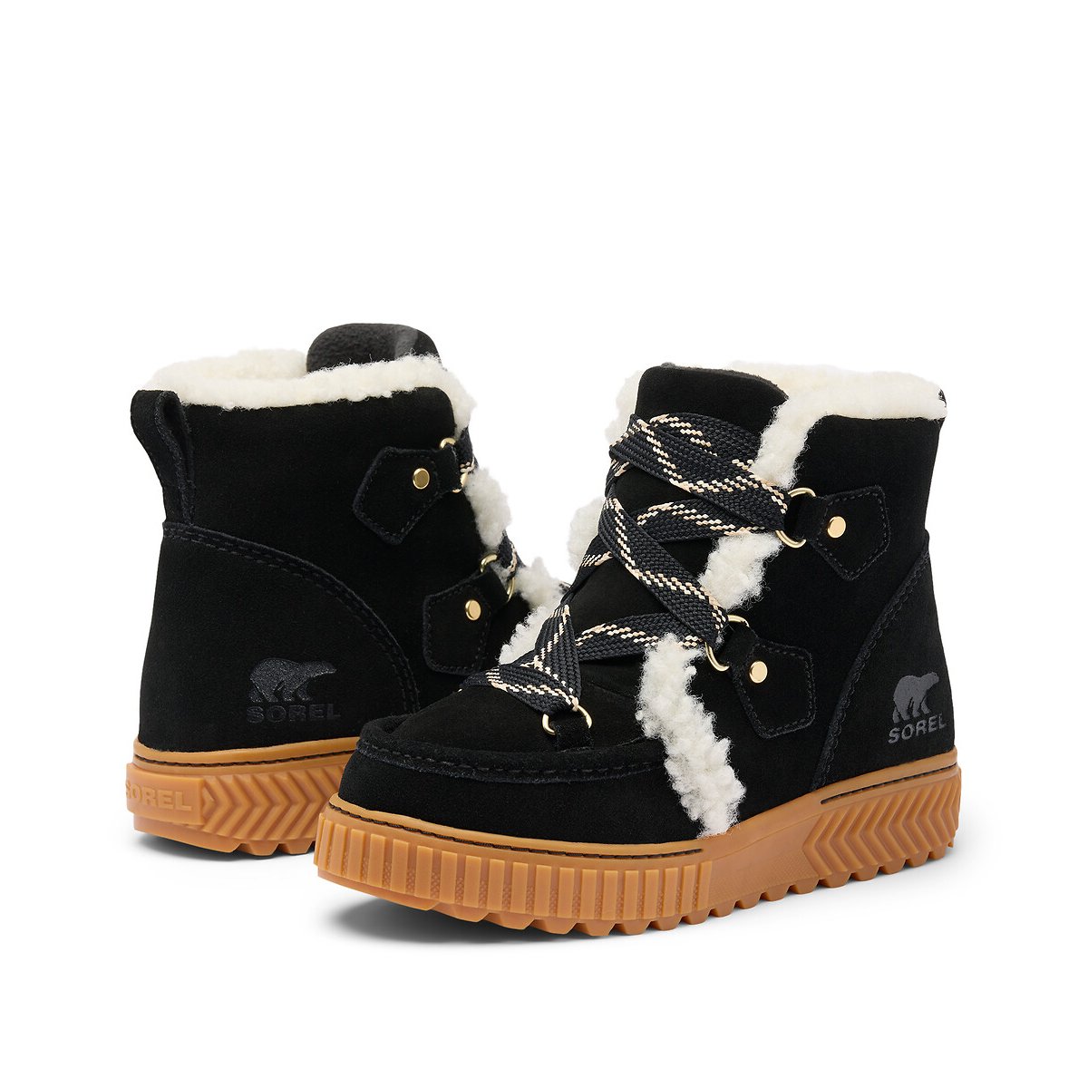 Ona Ave Alpine Plus Waterproof Faux Fur-Lined Ankle Boots black, SOREL